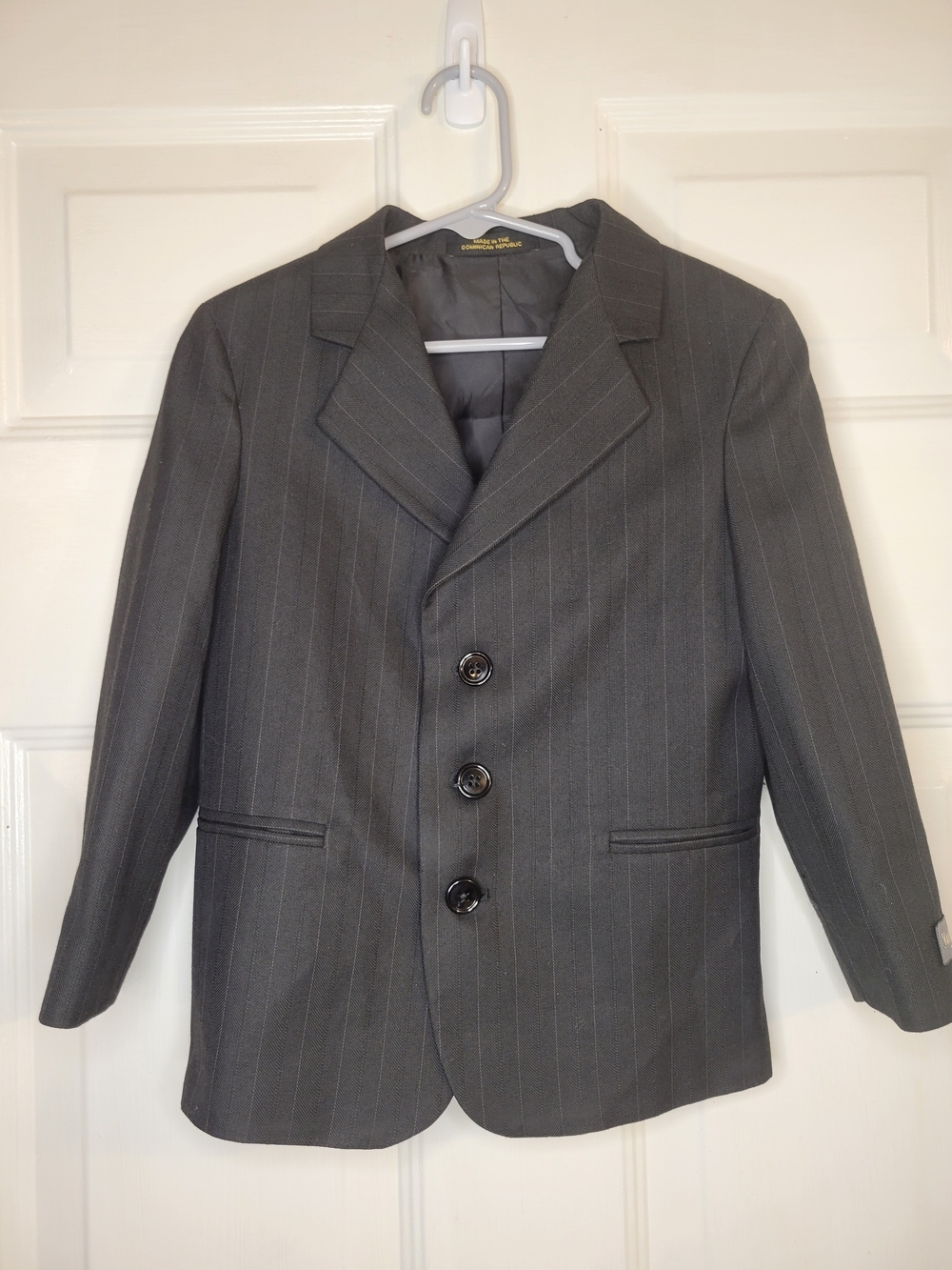 Gray Pinstripe Van Heusen Blazer - Classic Three-Button Suit Jacket